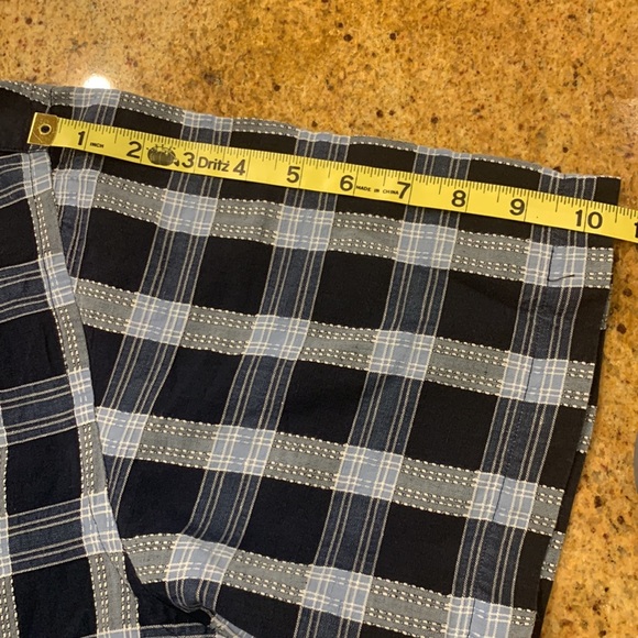 BOBBY JONES Mens Short Sleeve Blue Plaid Button Up XXL Shirt cotton/linen blend - Picture 7 of 7